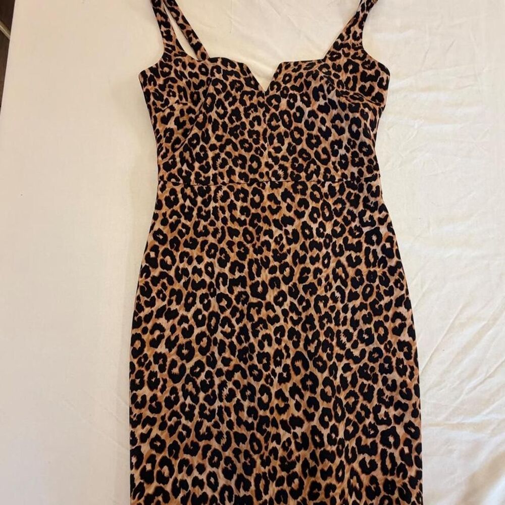 LIKELY Leopard Animal Print Sweetheart Neck Mini Dress Bodycon Tank – Size 0